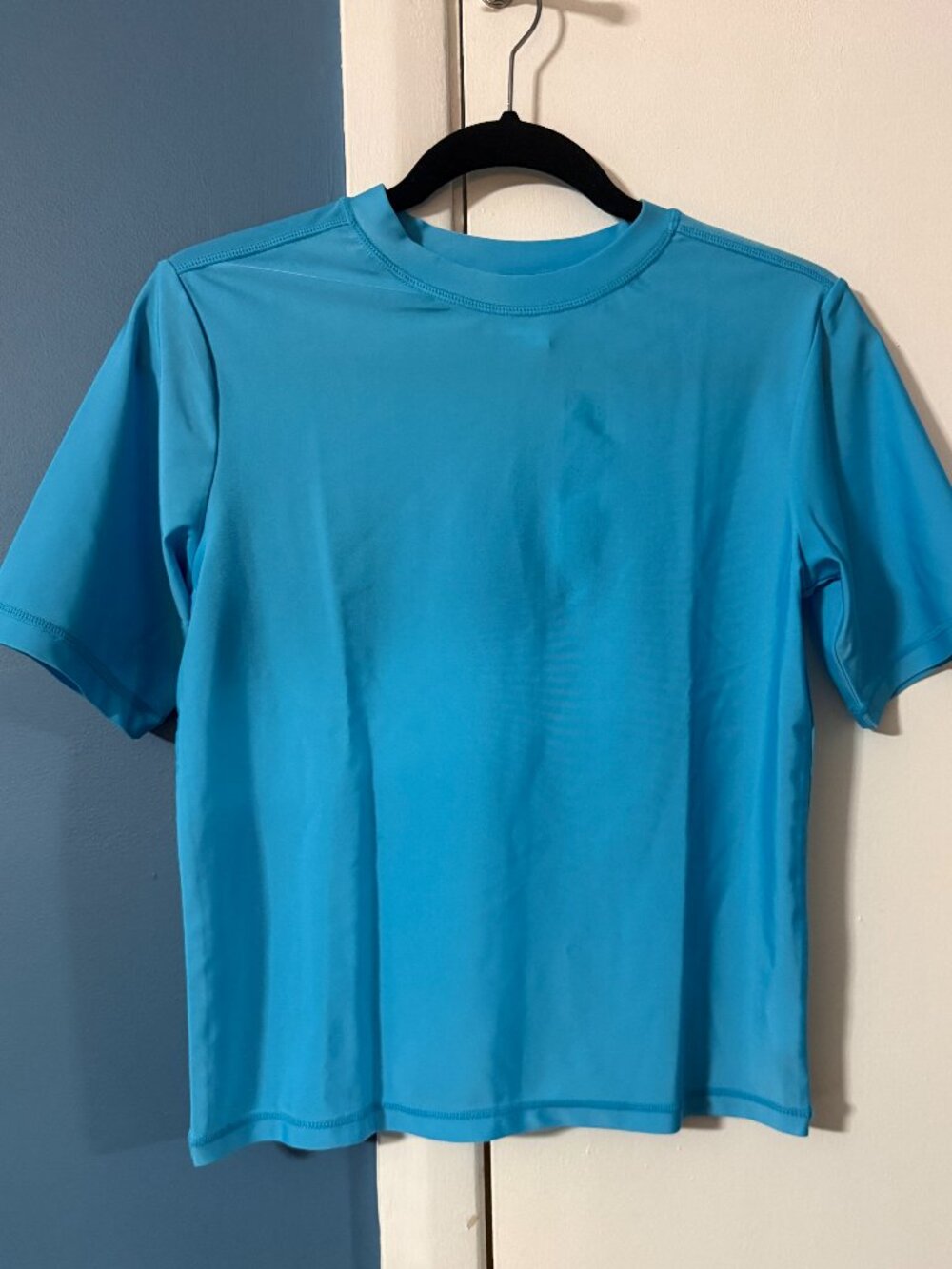 Sonoma Goods for Life Boys Short Sleeve Blue Rash Guard/Swim Shirt Sz L NWT